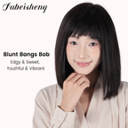 FBS Simulated Scalp Blunt Bangs Wig