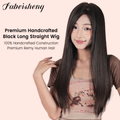 FBS Simulated Scalp Partial Bangs Clavicle natural straight Hair Waist-length Wig