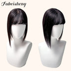 FBS Simulated Scalp Natural Color Blunt Bangs U Part Topper