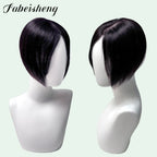 FBS Natural Color Straight Hair Side Bangs Lace Topper