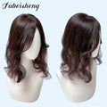 FBS Simulated Scalp Natural Color Partial Bangs Clavicle Wavy Hair Topper