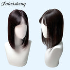 FBS Simulated Scalp Natural Color Bangs Straight Hair Topper