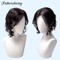 FBS Simulated Scalp Natural Color Partial Bangs Clavicle Wavy Hair Topper