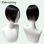 FBS Natural Color Straight Hair Side Bangs Lace Topper