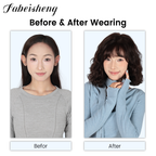 FBS Simulated Scalp Natural Bangs curly BOB Wig