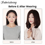 FBS Simulated Scalp Middle Part Collarbone Curld BOB Wig