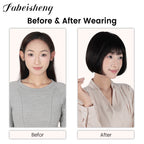 FBS Simulated Scalp Blunt Bangs Sleek BOB wig