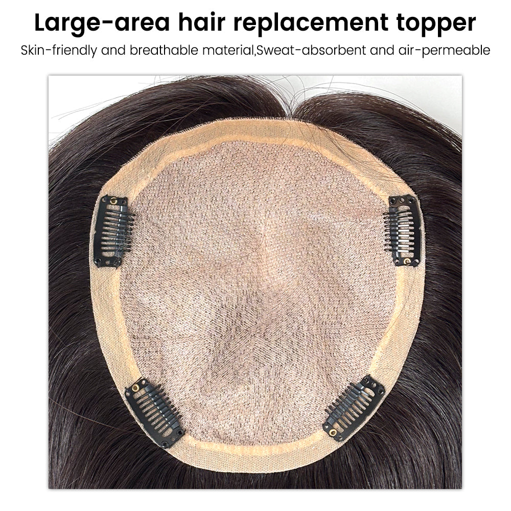 FBS Simulated Scalp Large Light Brown Hair Topper