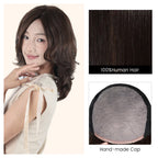 FBS Simulated Scalp Partial Bangs Clavicle Curly Hair Mid-length Wig
