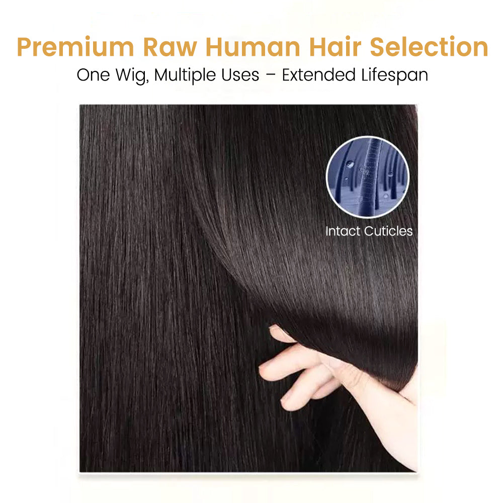 FBS Simulated Scalp Natural Color Blunt Bangs U Part Topper