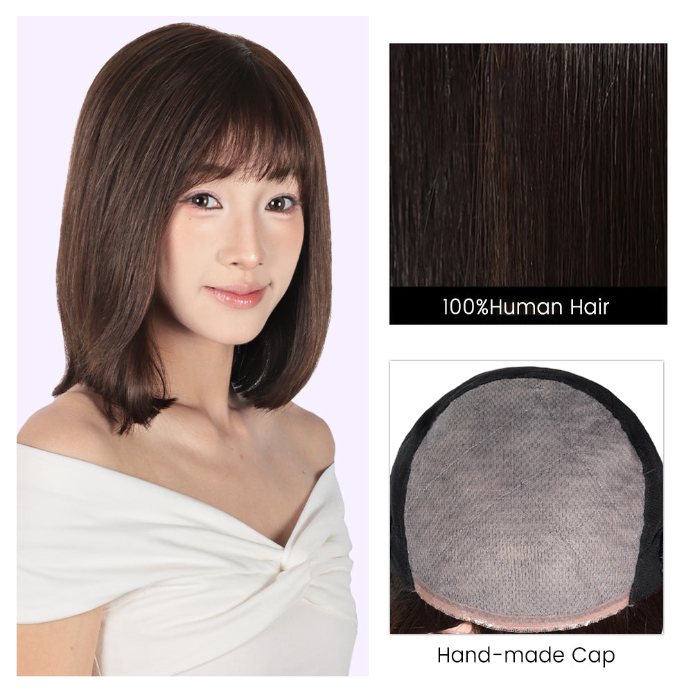 FBS Simulated Scalp Natural Bangs Straight Hair BOB Wig