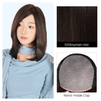 FBS Simulated Scalp Partial Bangs Clavicle natural straight Hair  Collarbone Cut Wig