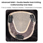 FBS Simulated Scalp Best Seller Curtain Bangs Straight Topper