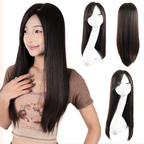 FBS Simulated Scalp Partial Bangs Clavicle natural straight Hair Waist-length Wig