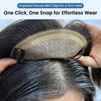 FBS Simulated Scalp Natural Color Bangs Straight Hair Topper