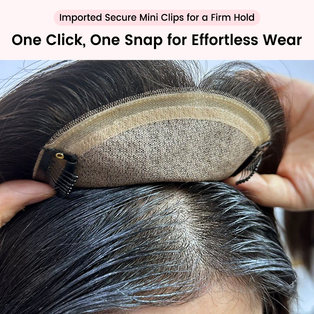 FBS Simulated Scalp Large Light Brown Hair Topper